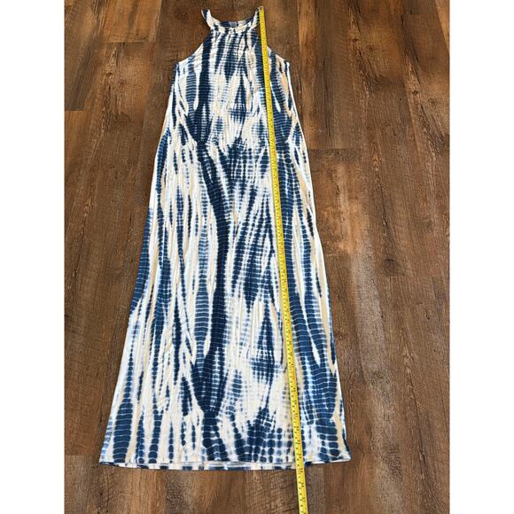 Divided by H&M halter style maxi dress blue tie-dye M - Picture 3 of 7
